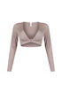 Clean V Neck Long Sleeve Top